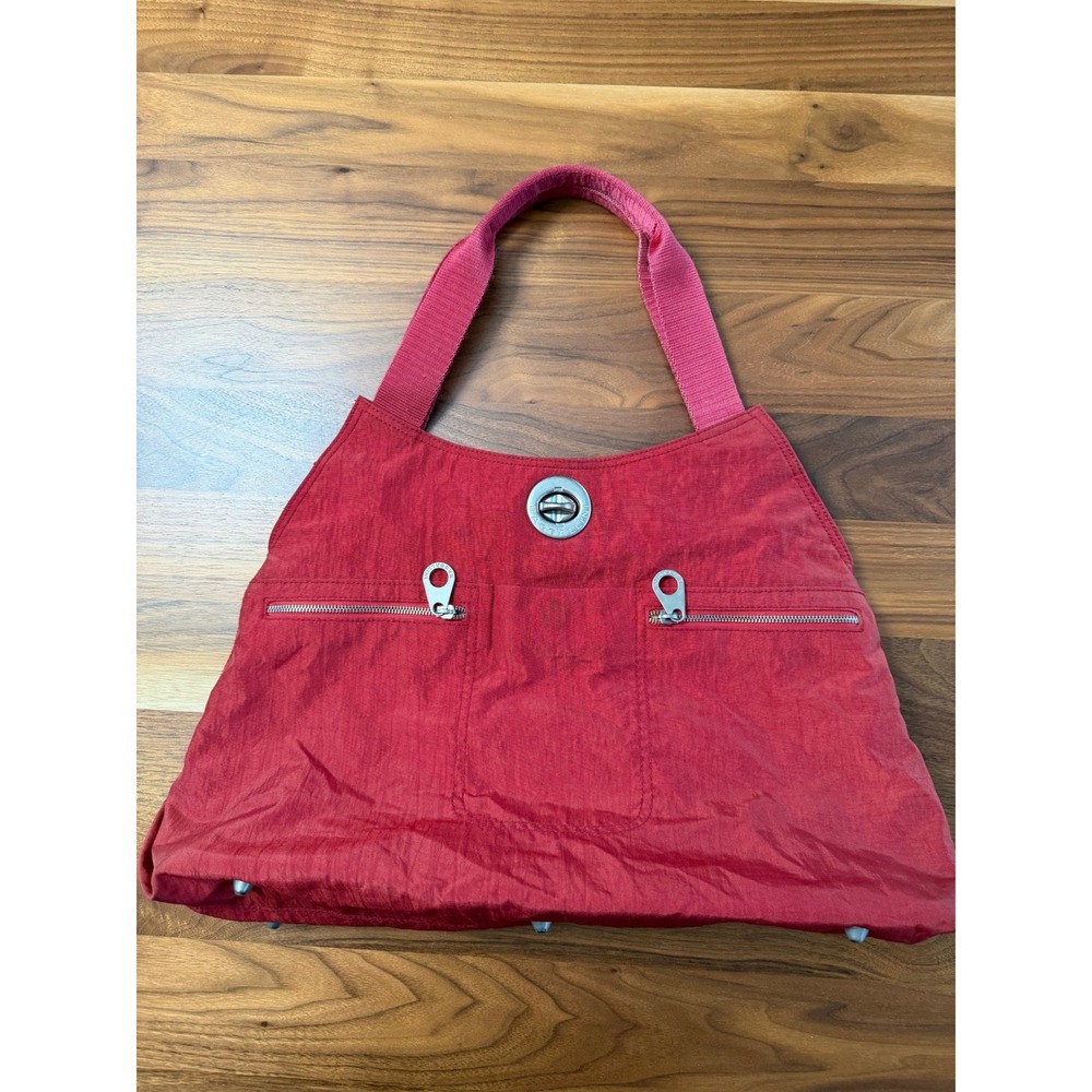 Baggallini Large Shoulder Bag Red Nylon Travel Everyday‎ Purse